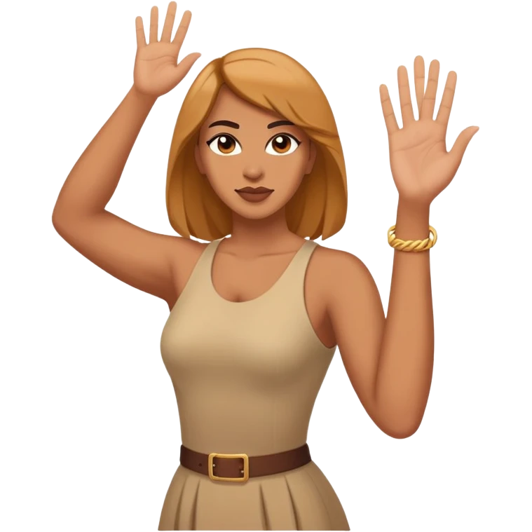 Fierce trans woman waving her arm side to side, saying still got my murr still got my murr emoji