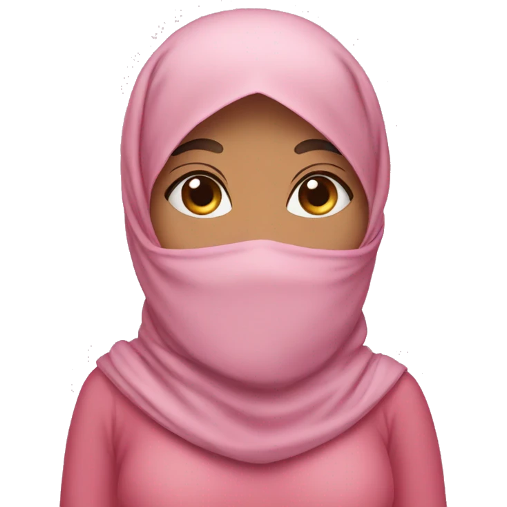 A Pig wearing a hijab emoji