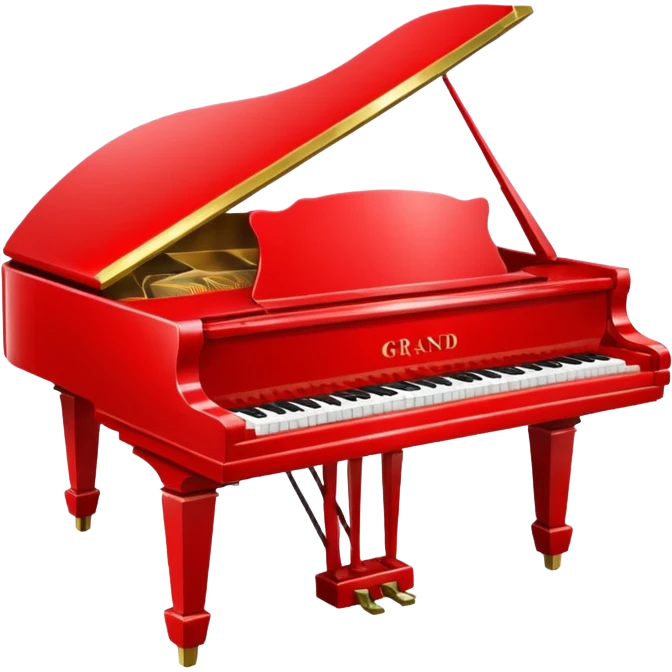 red piano emoji