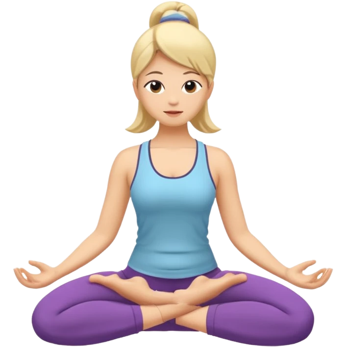woman doing yoga emoji