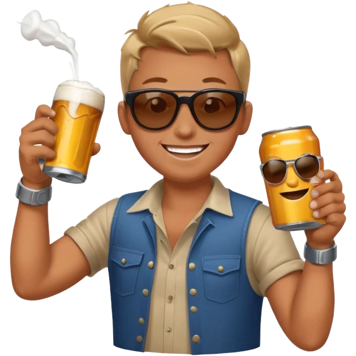 shotgun a beer emoji