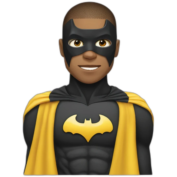 MBappe with Batman mask emoji