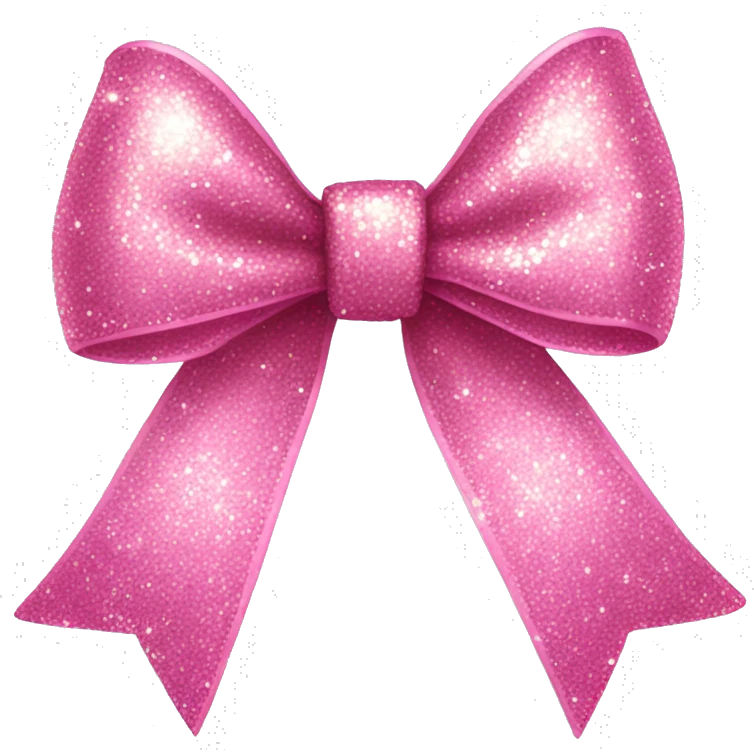 pink glitery bow emoji