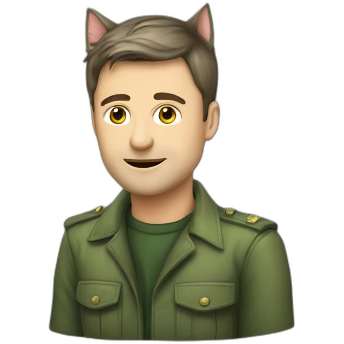 zelensky with cat ears emoji