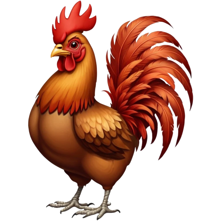 big fat knarley cool dude rooster emoji