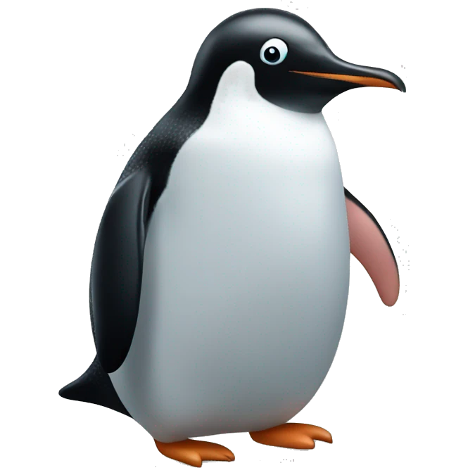 Blushing penguin  emoji