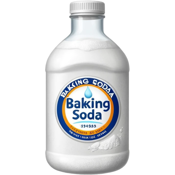 baking soda, bottle. emoji