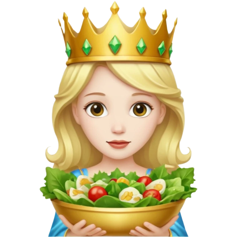принцесса с салатом emoji
