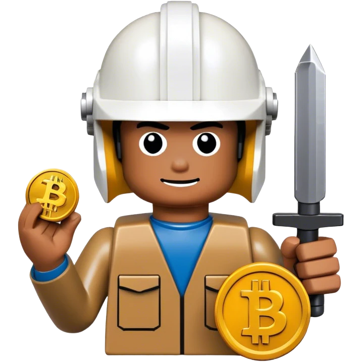 hackeur lego homme bitcoin emoji