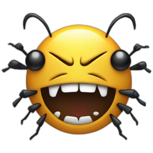 angry developpers beacause a bug emoji