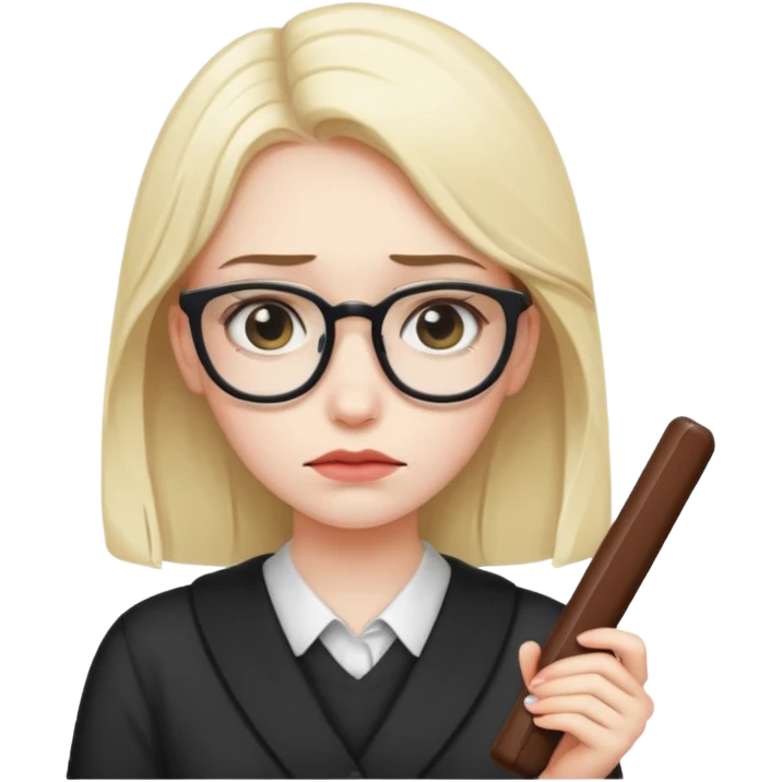 sad girl with geek bar emoji