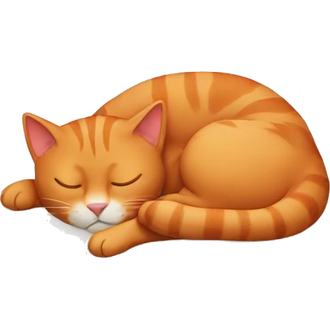 Sleeping red cat emoji