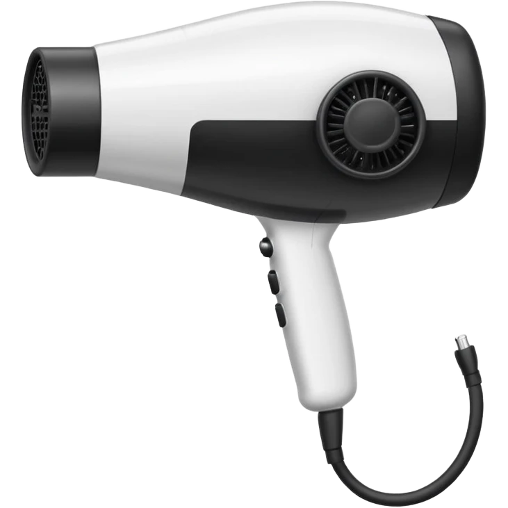 hair dryer with a cord, emoji style emoji