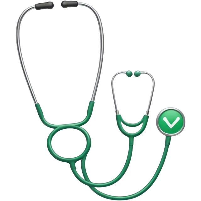 checkmark formed by a stethoscope emoji