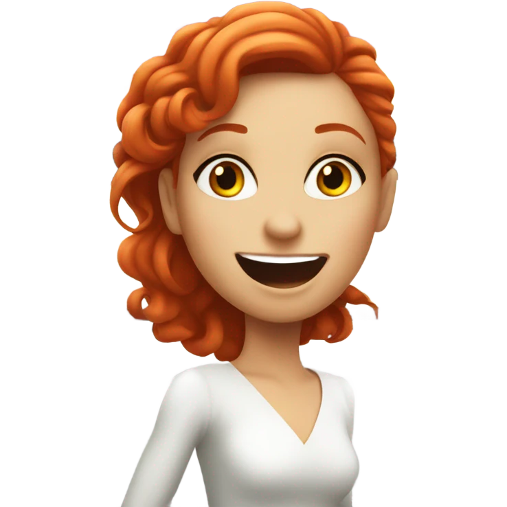 Red head girl partying in white limo emoji