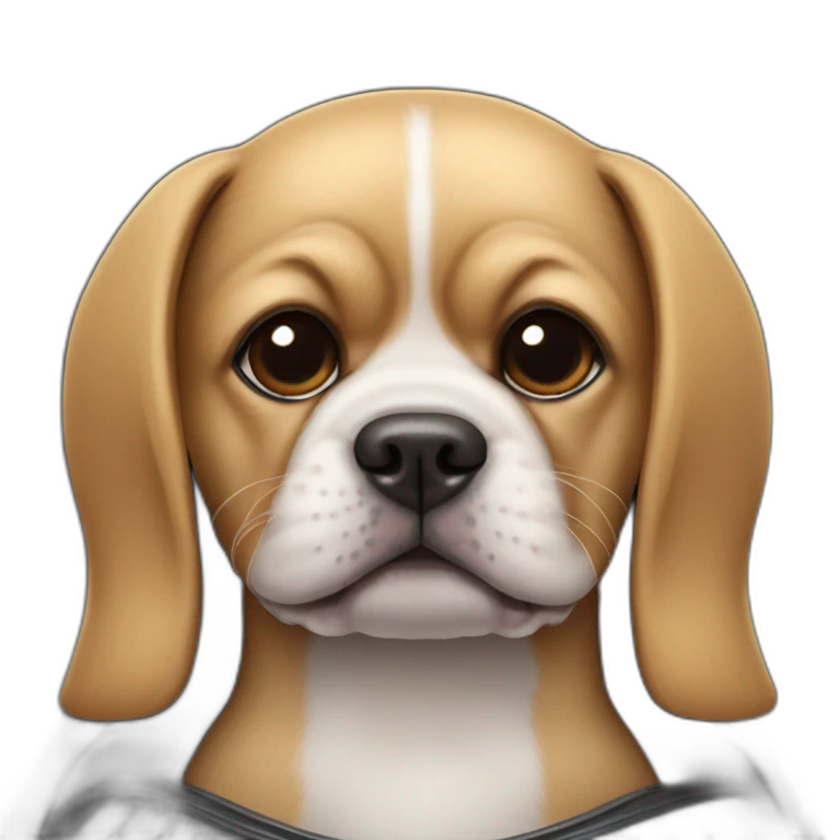 Dog dressed as darth vader emoji