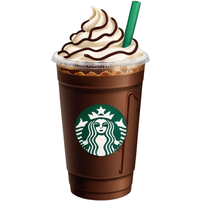 Starbucks iced coffee with Dubai chocolate bar emoji
