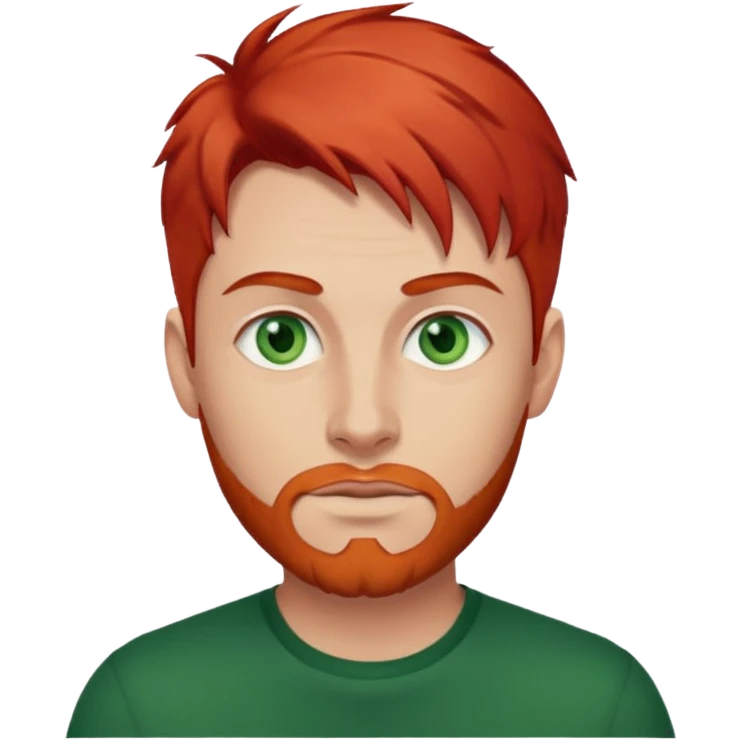 hombre de 30 anos con el pelo pelirrojo y ojos verdes emoji