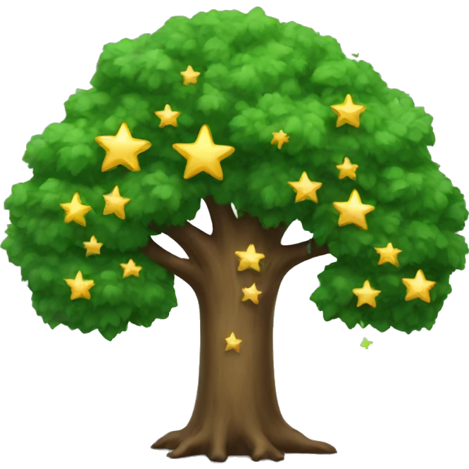 Tree with star, prises  emoji