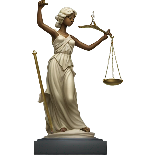 blind lady justice statue emoji