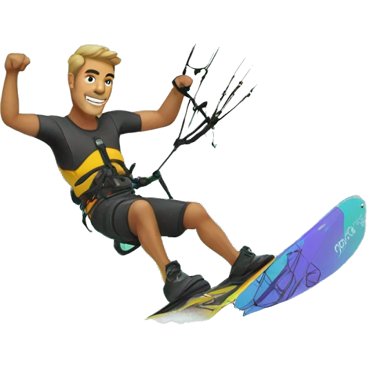 man kitesurfng emoji