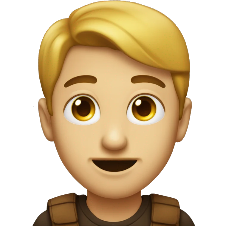 Crea un emoji amarillo con ojos marrones lanzando un beso  emoji
