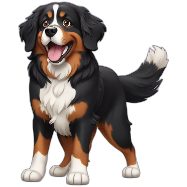 Bernese Mountain Dog Wagging Tail emoji