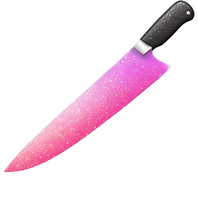 Pink ombre knife with glitter  emoji