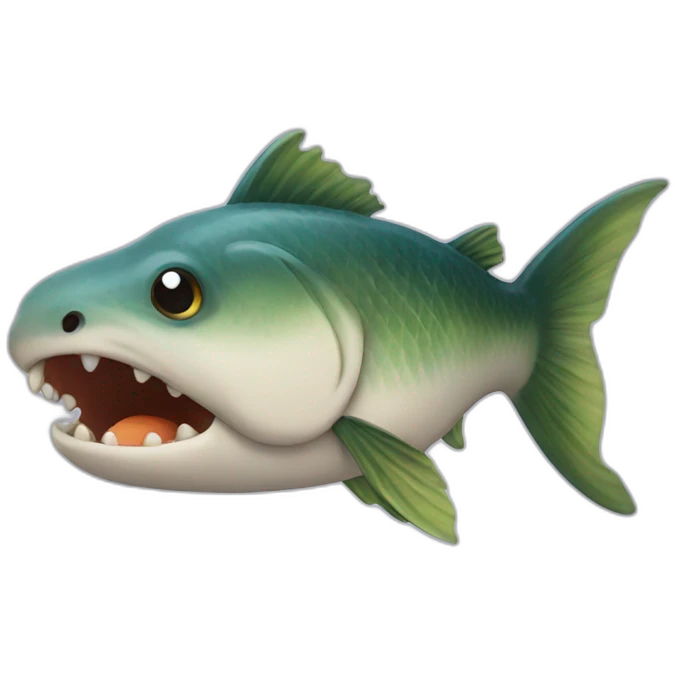 Dag eat a fish emoji