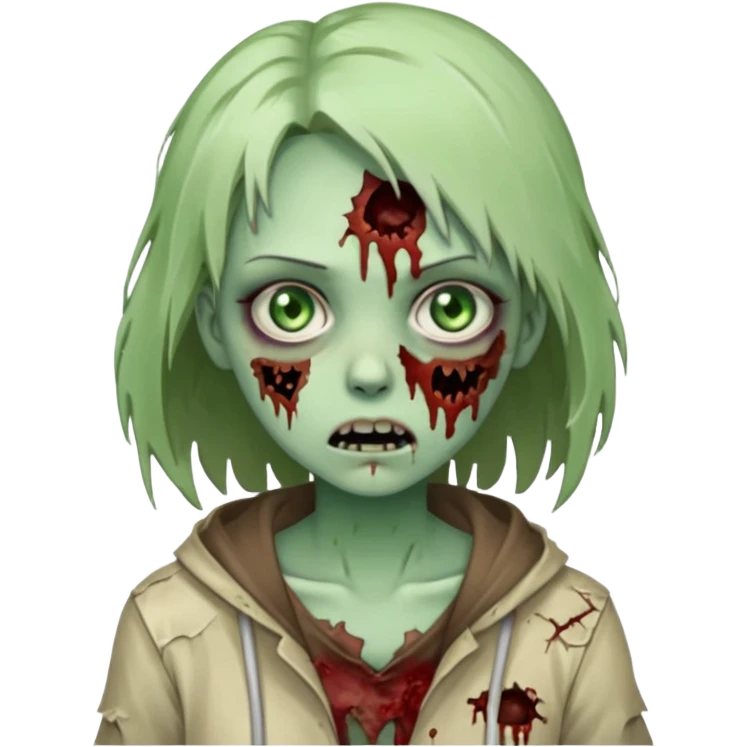 a zombie girl still cute and fine emoji