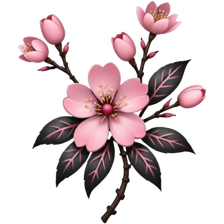 tribal with cherry blossom emoji