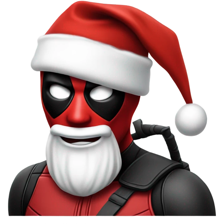 santa hat deadpool emoji