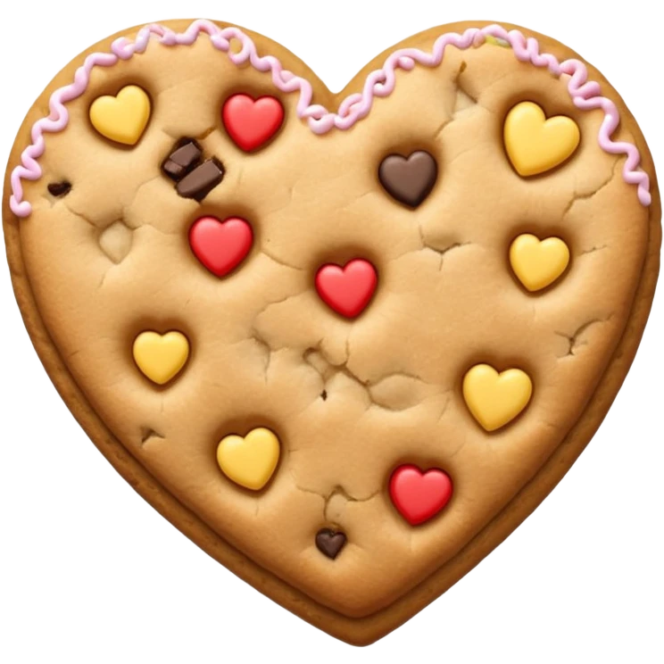 cookie heart shape emoji