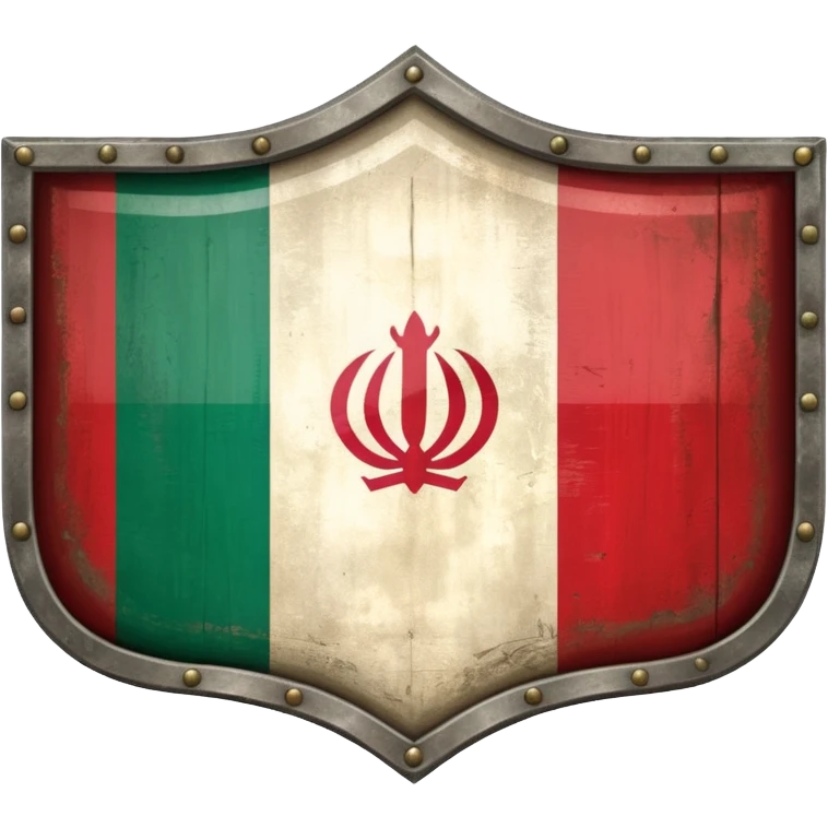 rectangular shield with old the flag of Iran emoji
