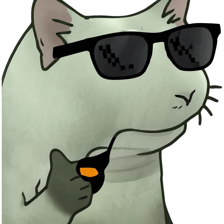 Cat with sunglasses emoji
