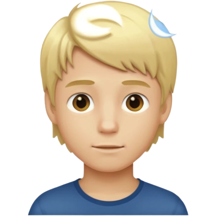 Blonde long hair boy  emoji