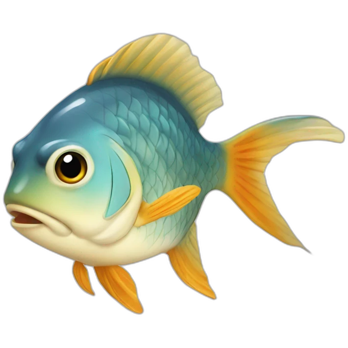 Chat qui ange un poisson emoji