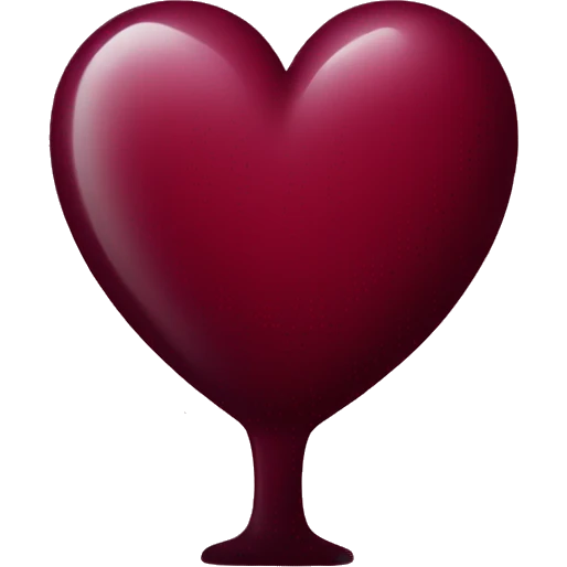Wine red heart emoji