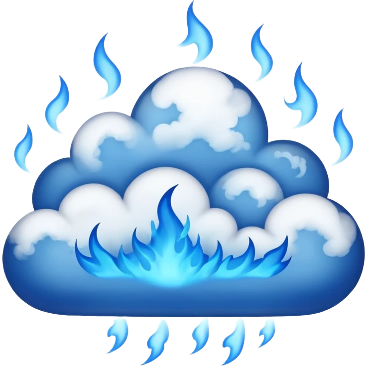 👻Fuego azul emoji