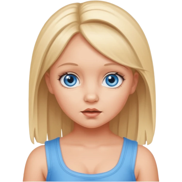 Baby Spice with blue eyes emoji