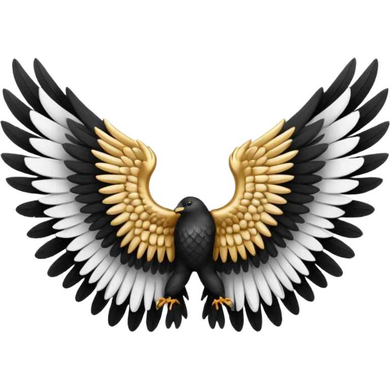 black and white wings emoji