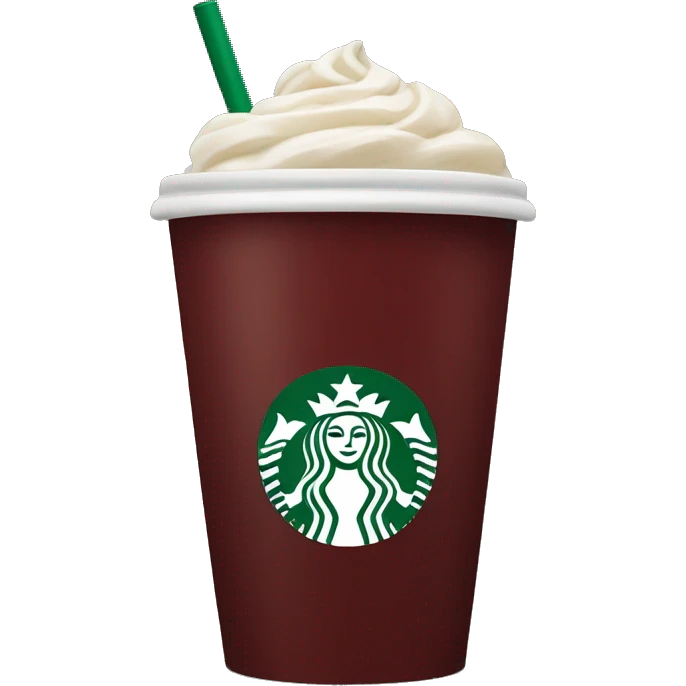 Dark red starbucks emoji