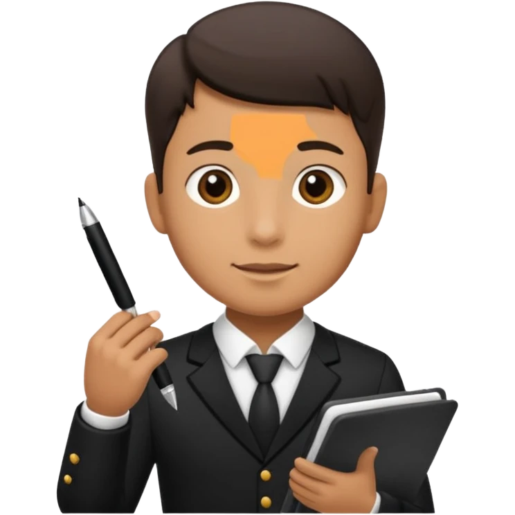 Waiter asking for what you want to eat  emoji