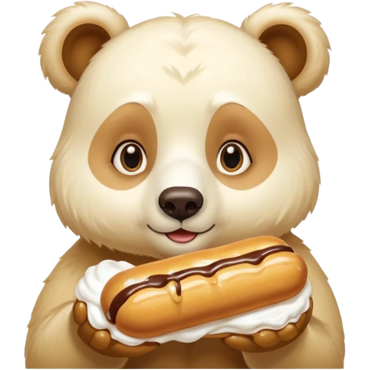 Butterscotch éclair and white female  bears combined  emoji