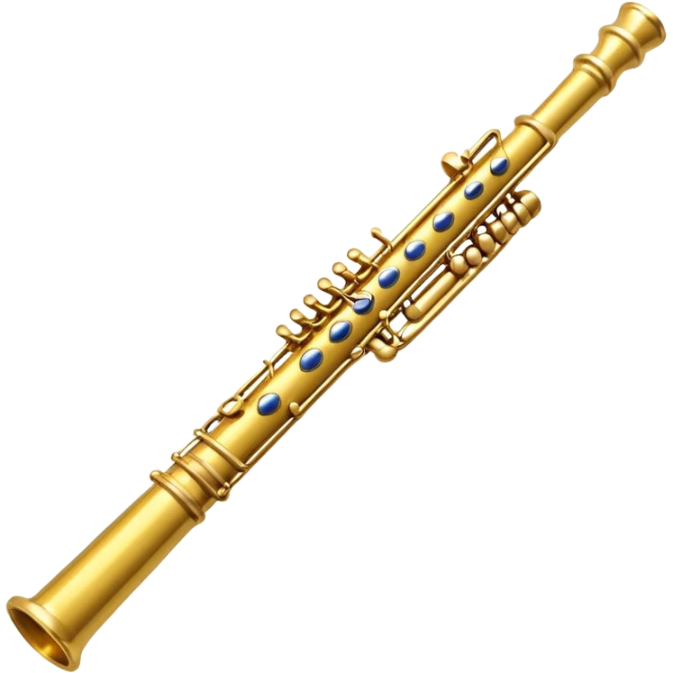 Flute golden colour  emoji