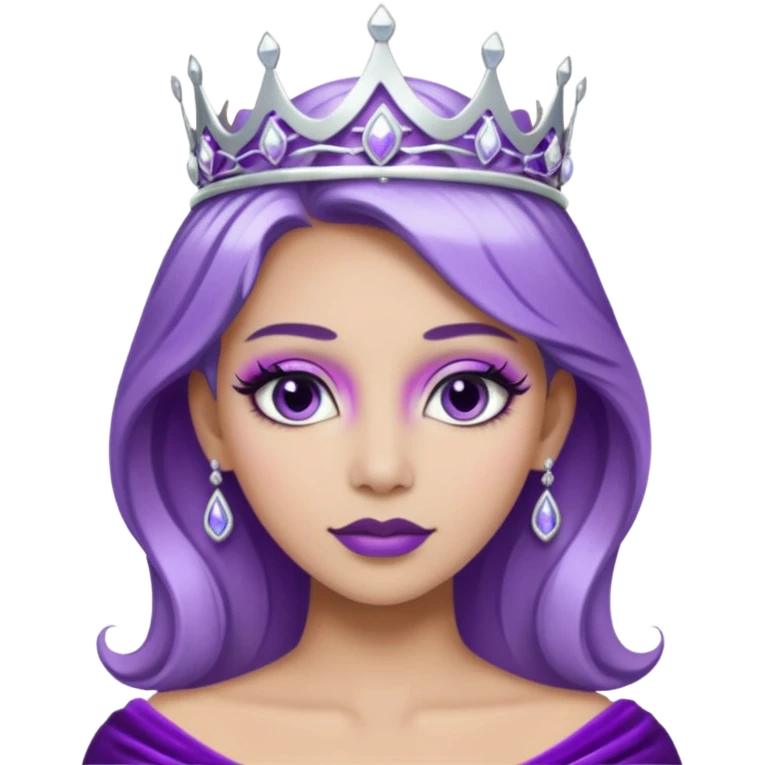 Purple shadow rose with silver tiara emoji