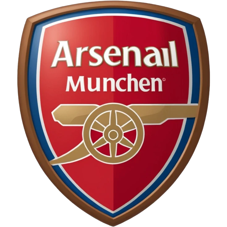 A logo Shape Like Arsenal With Nams Bastard München And Colors Brown And Red In The Middle emoji