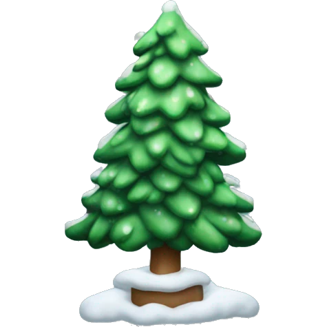 Christmas tree with snow  emoji
