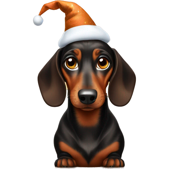 Brown Dachshund. Holiday. Halloween emoji