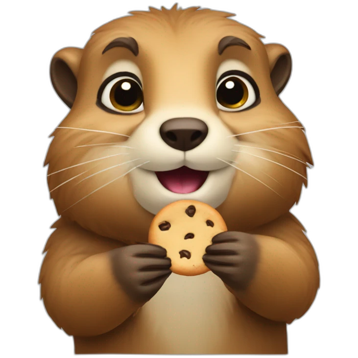 Marmot eating a cookie emoji